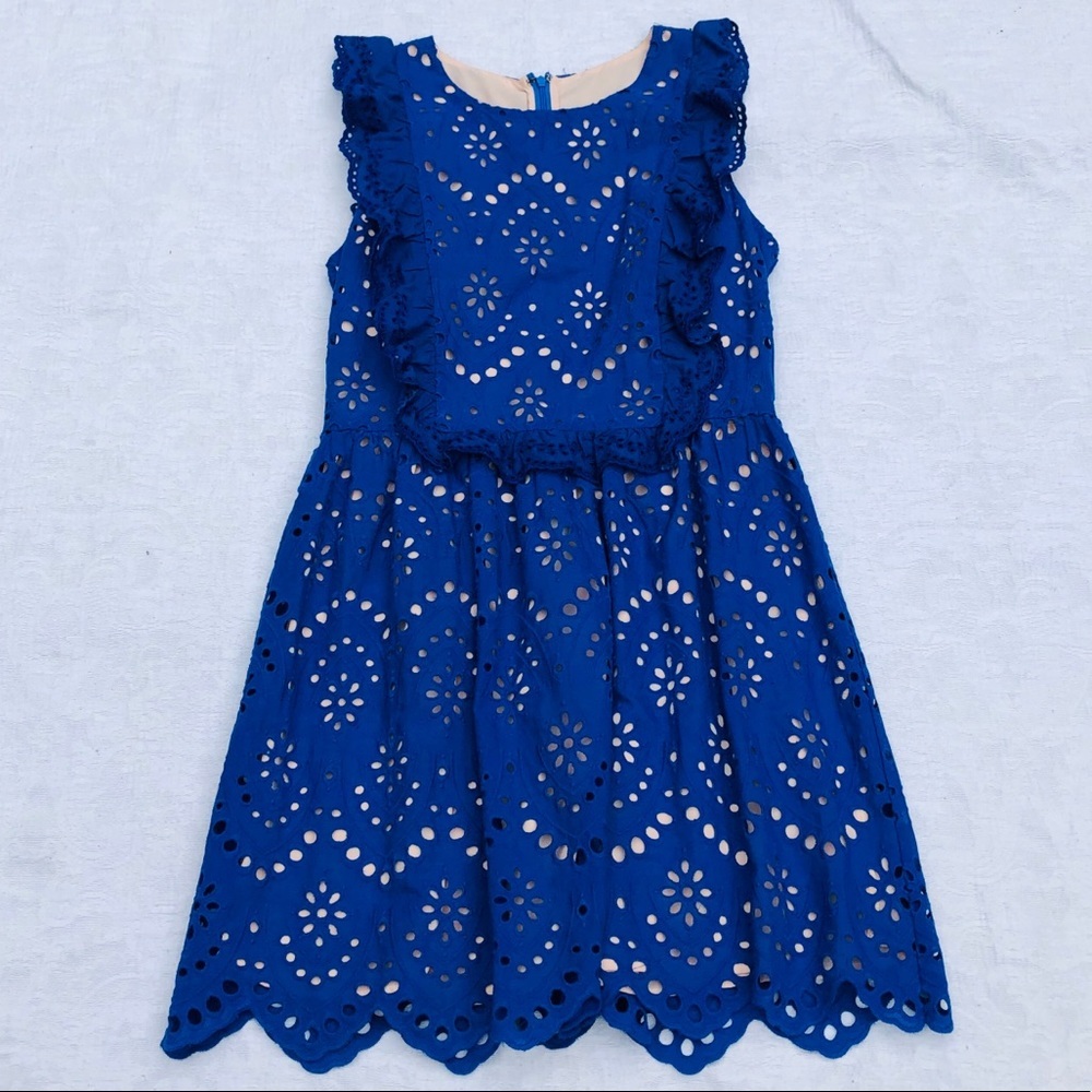 Stunning EYELET Blue Dress***Medium***$288